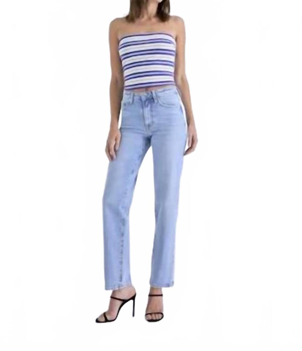 NEW PISTOLA aleks classic straight leg jeans in agean